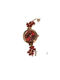 Red Flower Bracelet Watch