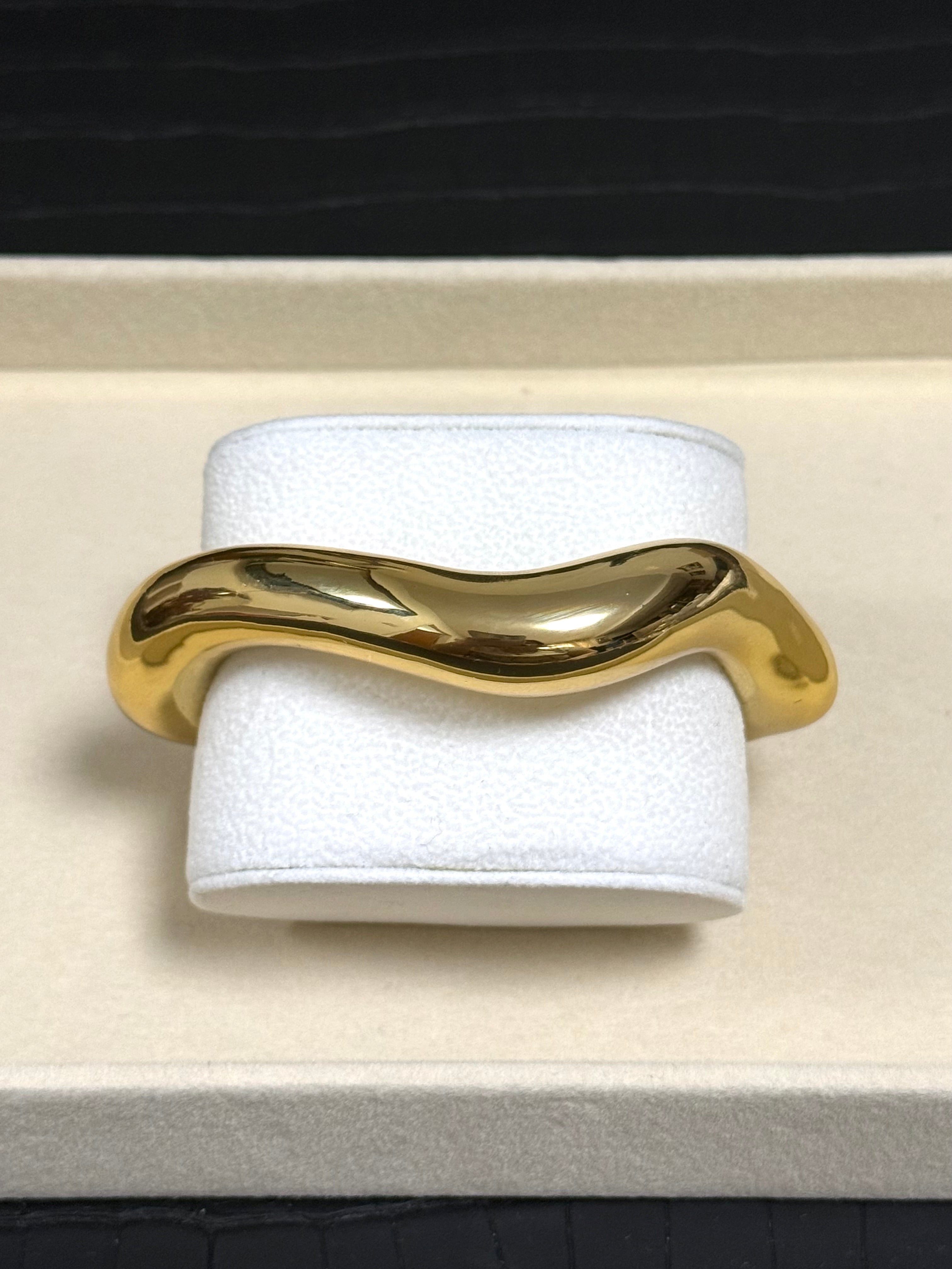 Gold Wave Cuff Bracelet