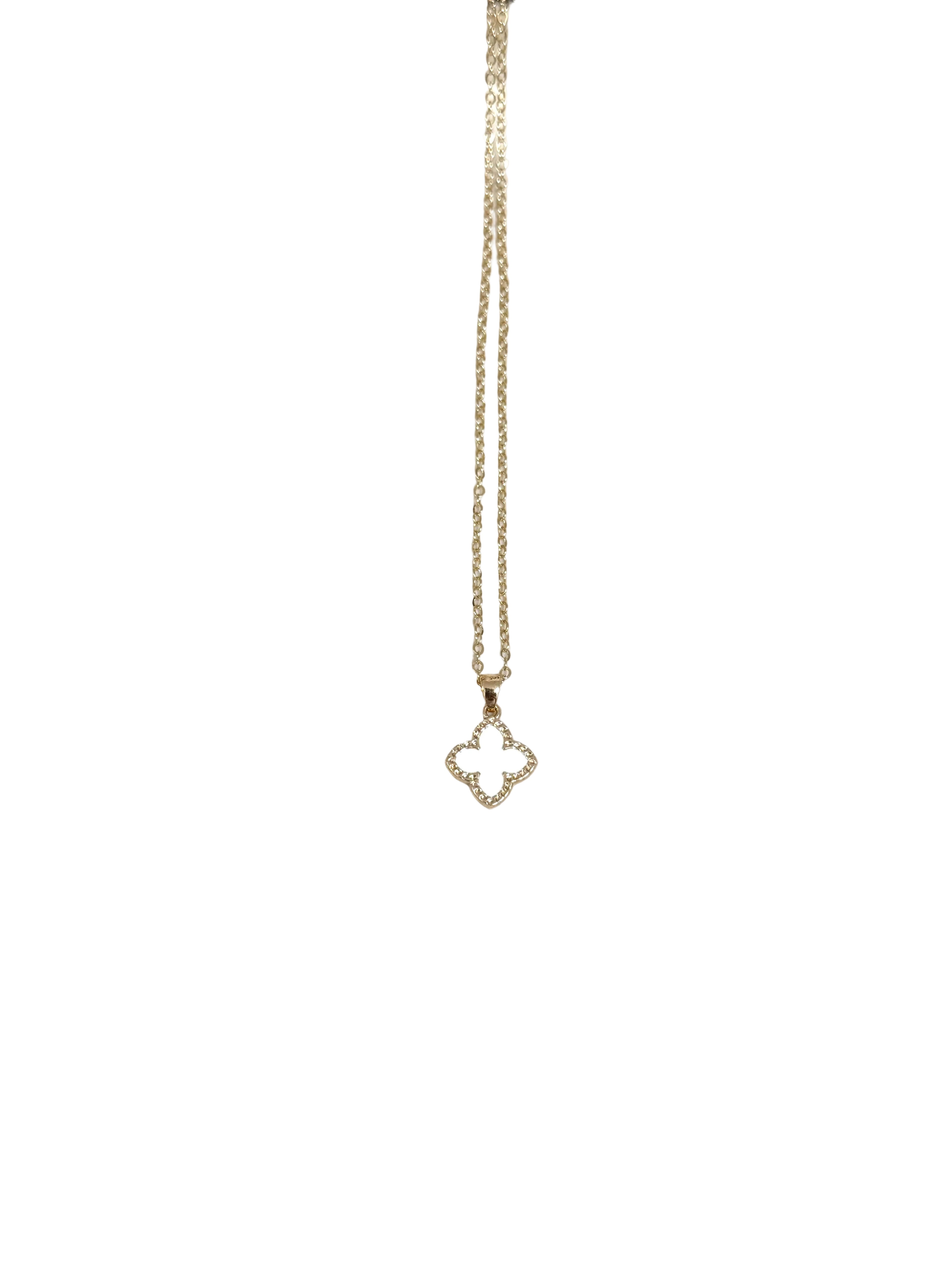 Elegant Gold Clover Pendant Necklace