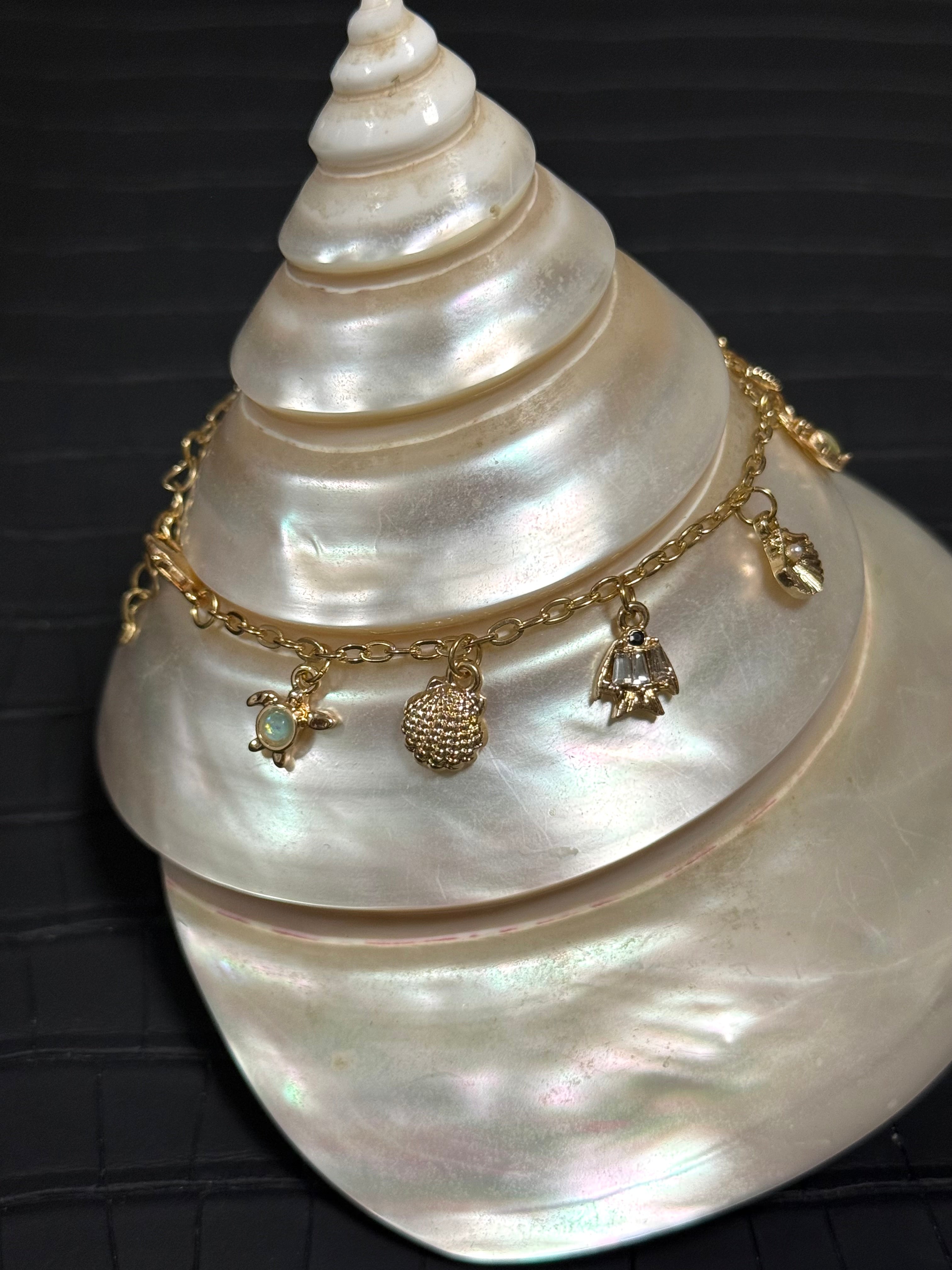 Palm & Star Charm Bracelet