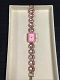 Pink Crystal Bracelet Watch