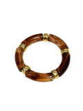 Amber Gold Bead Bracelet