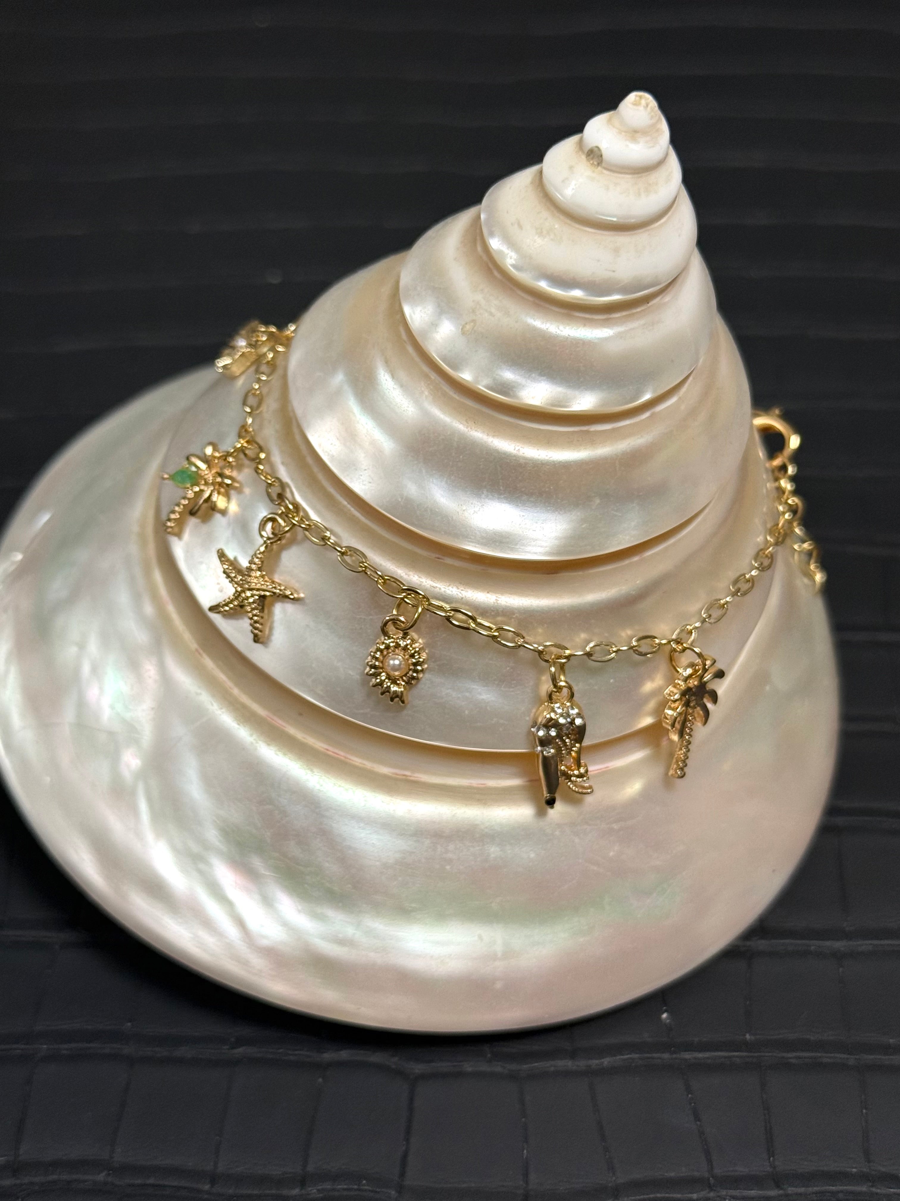 Palm & Star Charm Bracelet