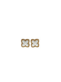White Clover Stud Earrings