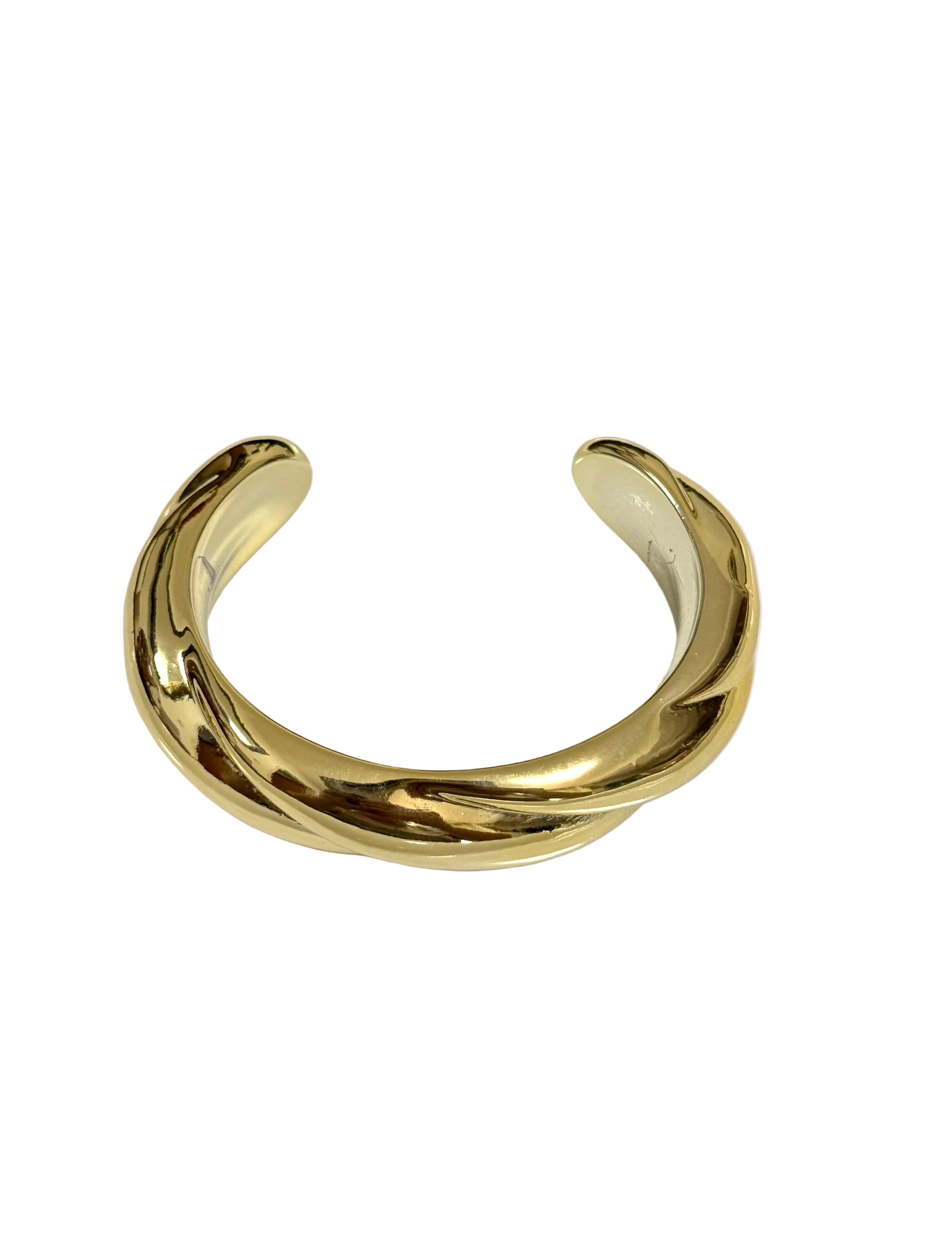 Gold Twist Bangle Bracelet