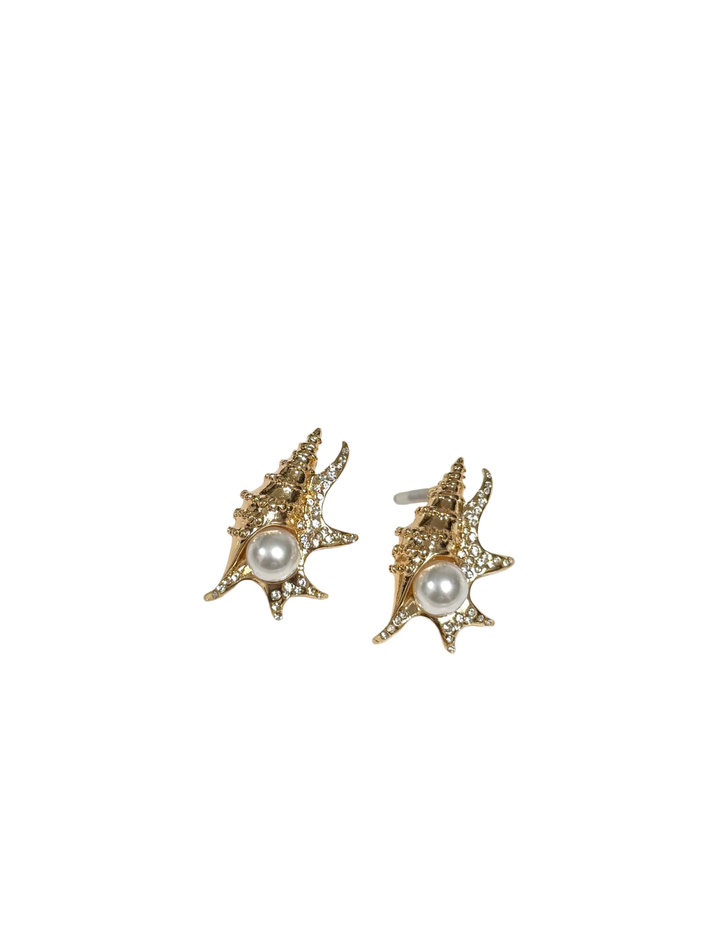 Gold Pearl Shell Earrings