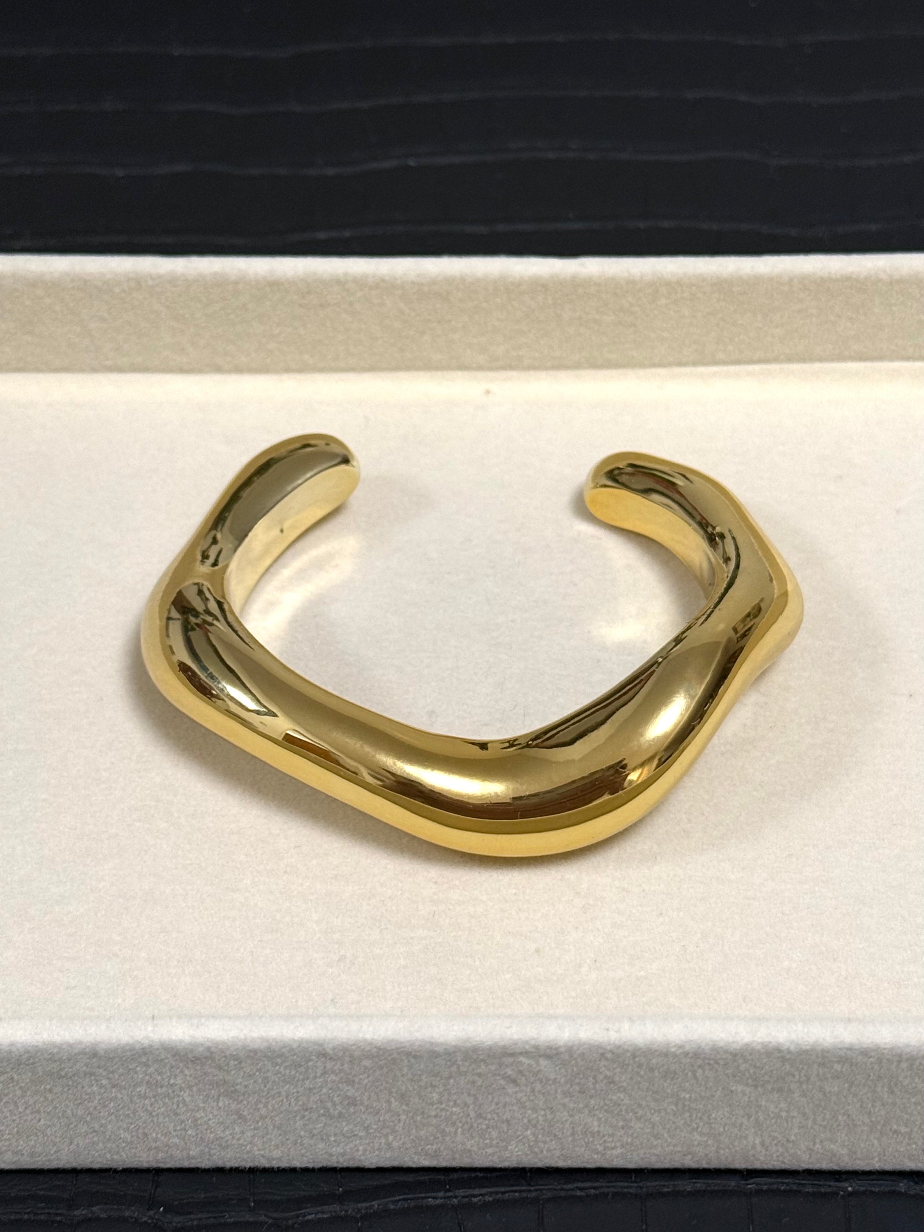 Gold Wave Cuff Bracelet