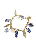 Blue Ocean Shell Charm Bracelet