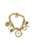 Gold Lucky Charm Bracelet Watch