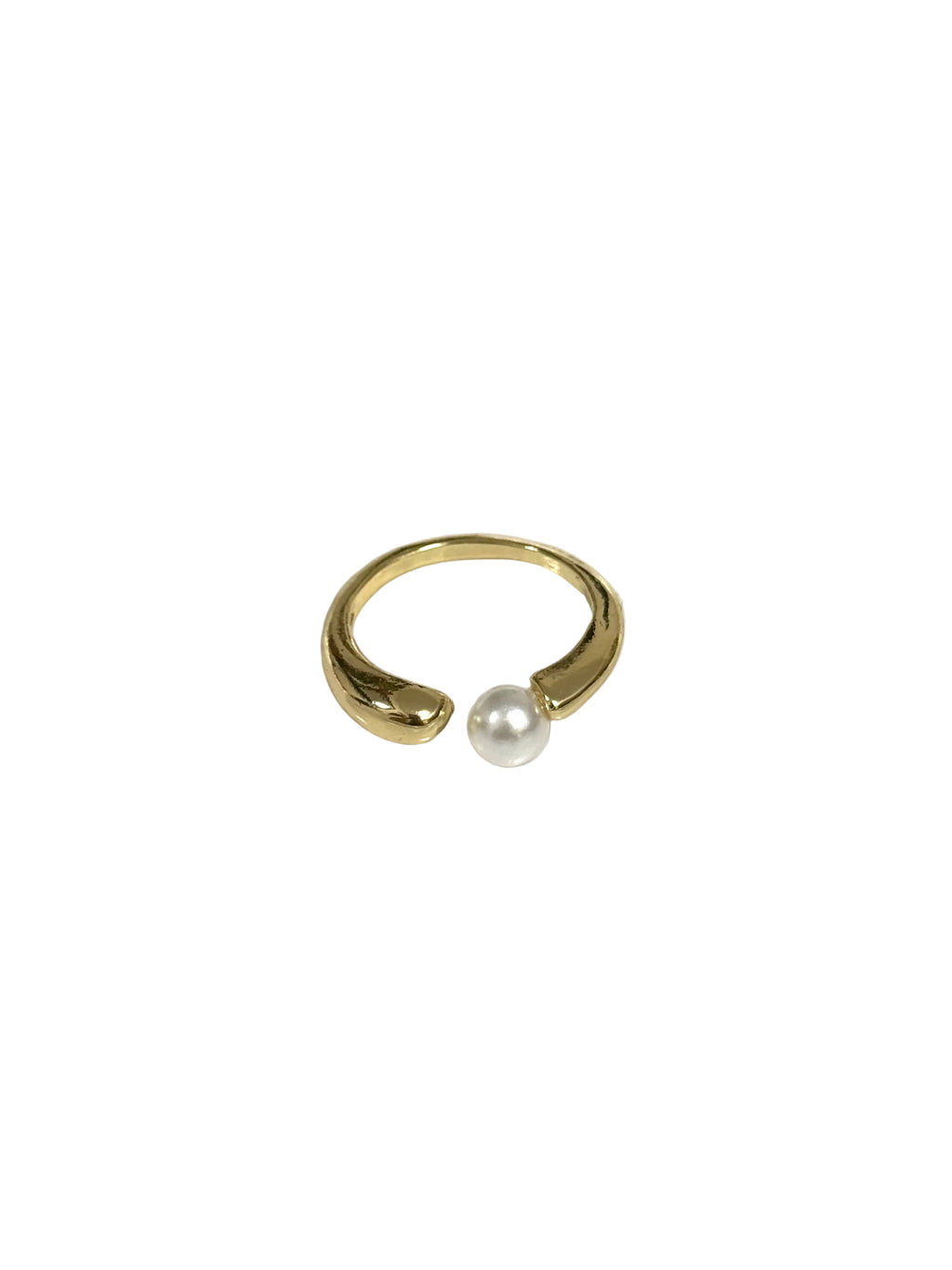 Gold Pearl Cuff Ring