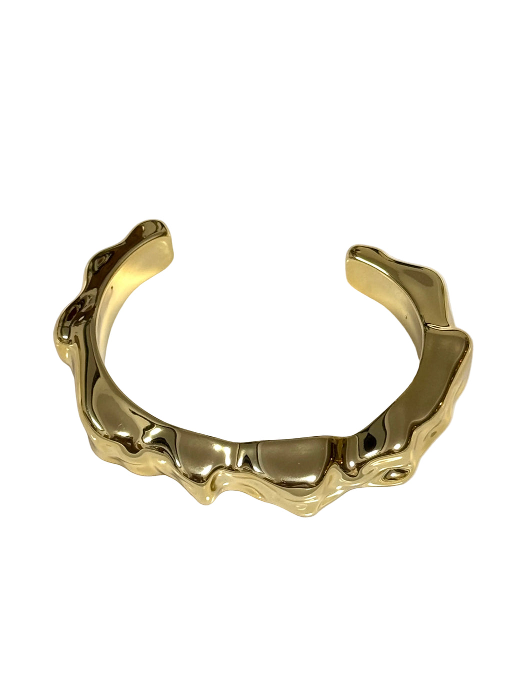 Gold Hammered Bangle Bracelet