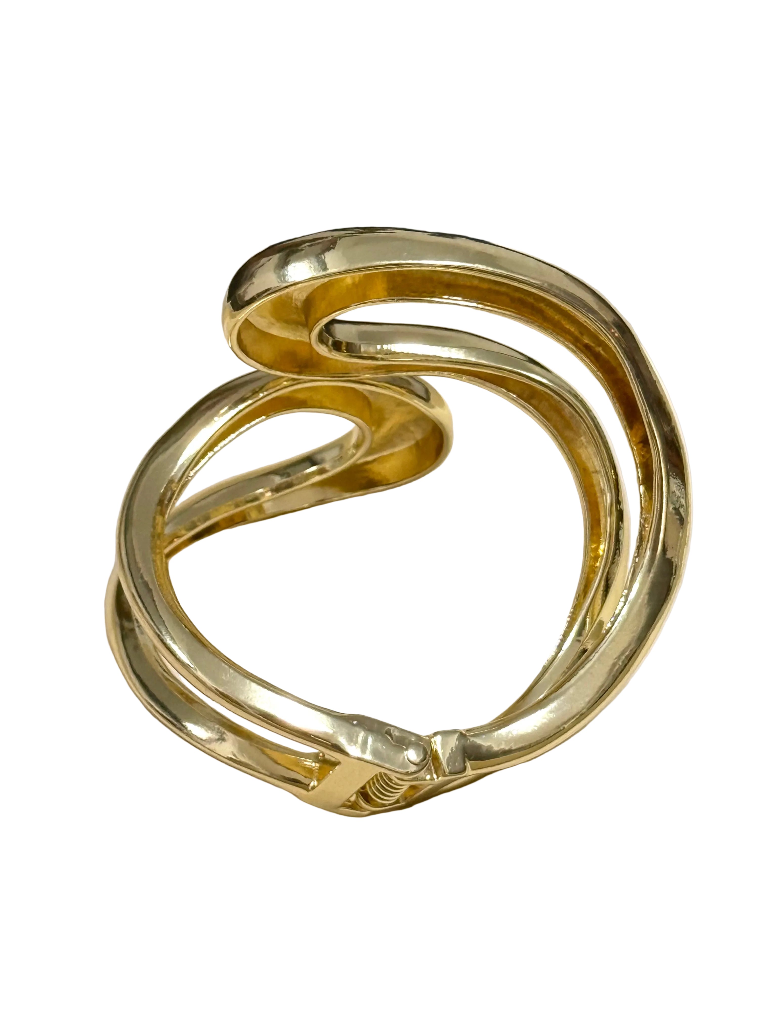 Gold Twist Bangle Bracelet