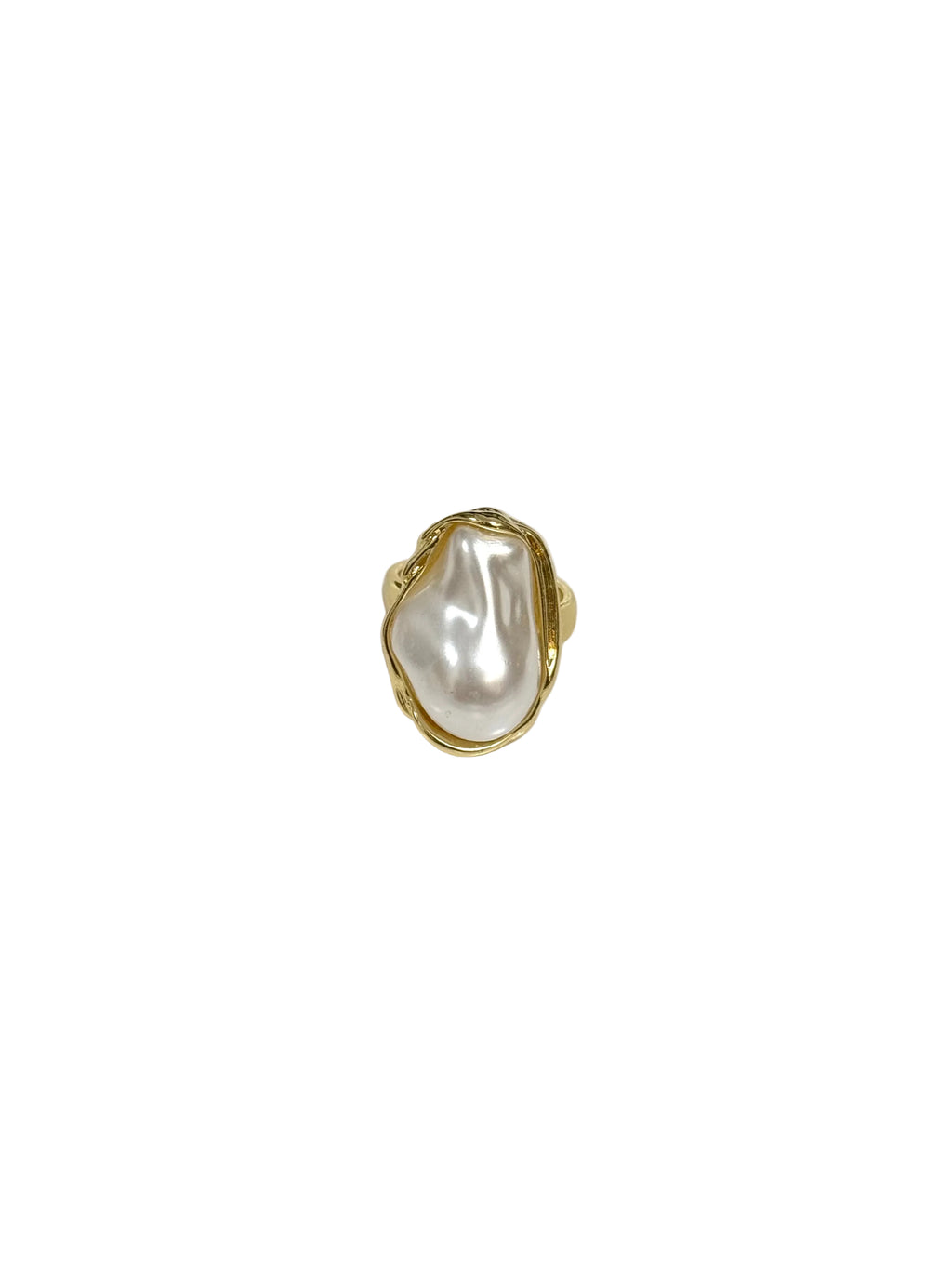 Gold Baroque Pearl Ring
