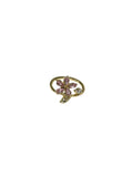 Pink Crystal Flower Ring