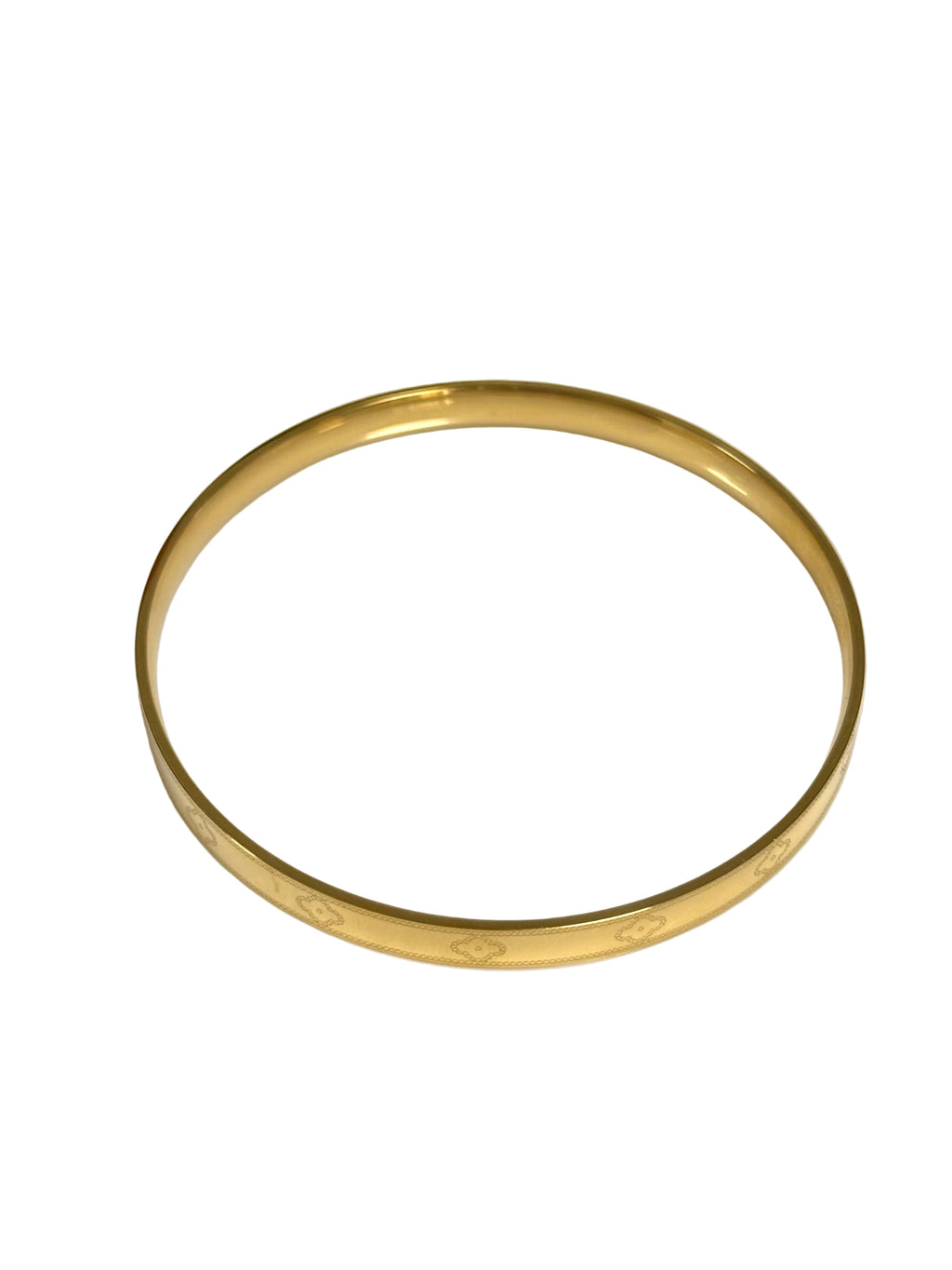Gold Lucky Clover Bangle