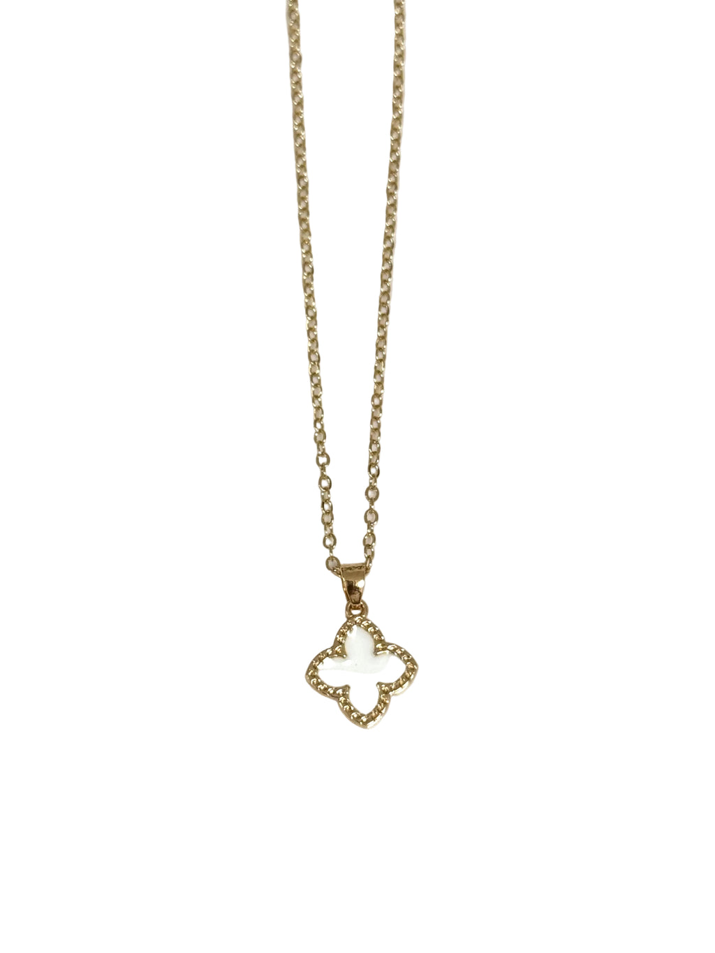 Elegant Gold Clover Pendant Necklace