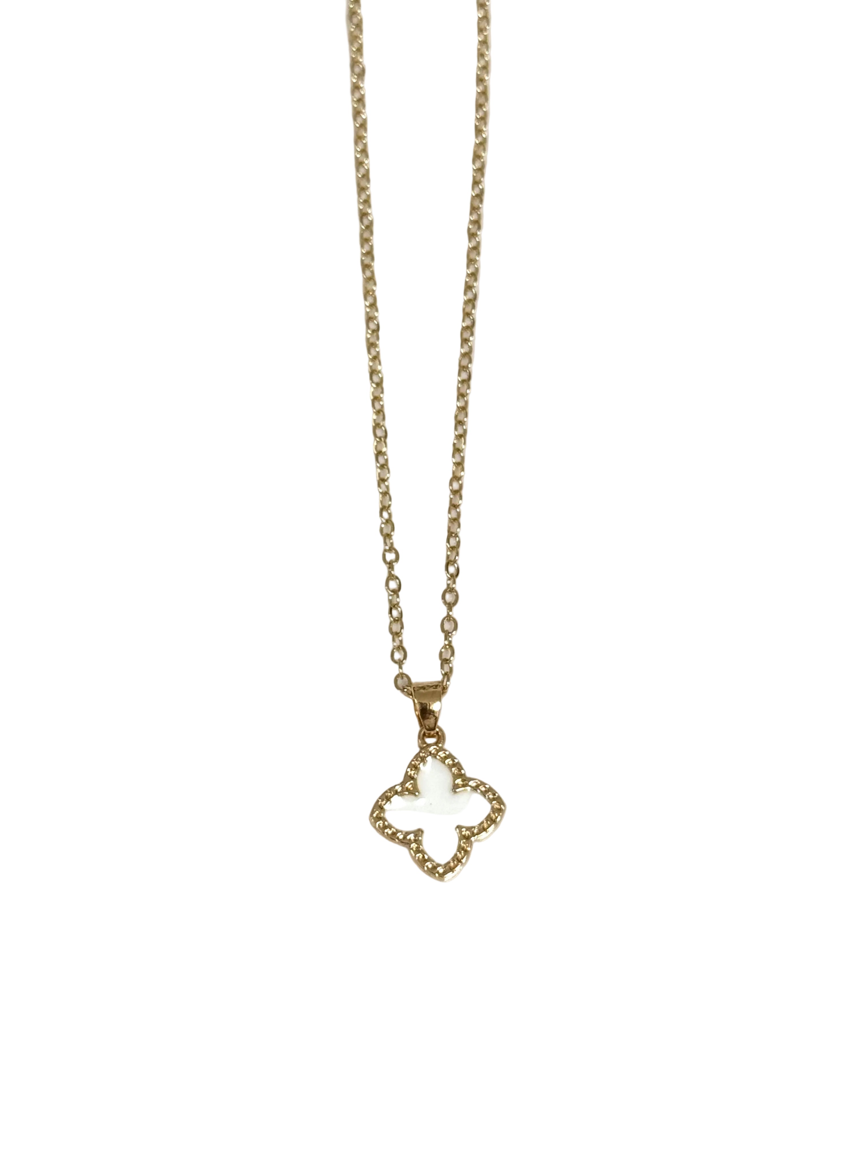 Elegant Gold Clover Pendant Necklace
