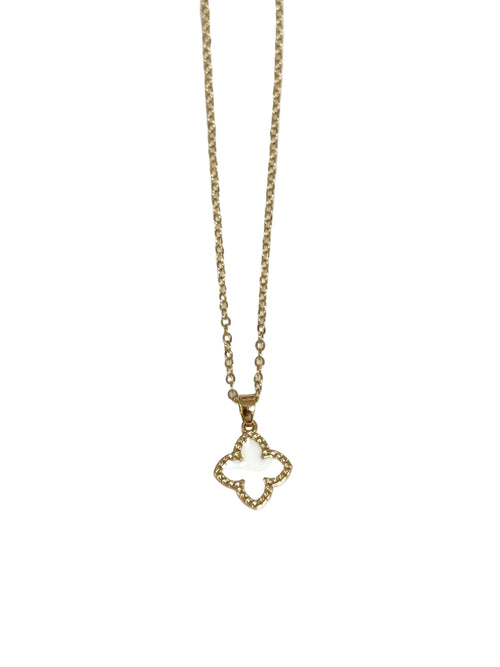 Elegant Gold Clover Pendant Necklace