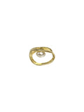 Gold Pearl Open Ring