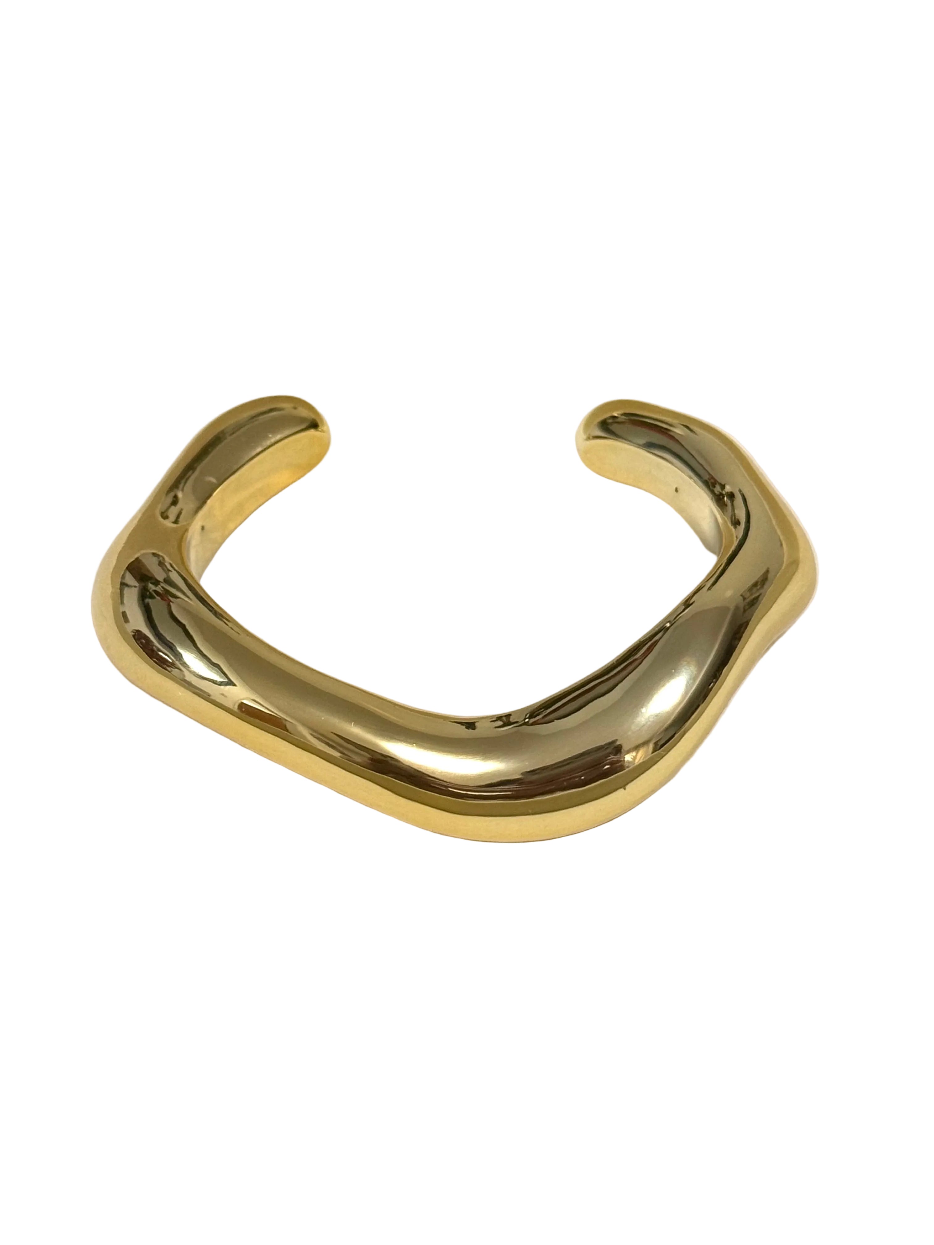 Gold Wave Cuff Bracelet