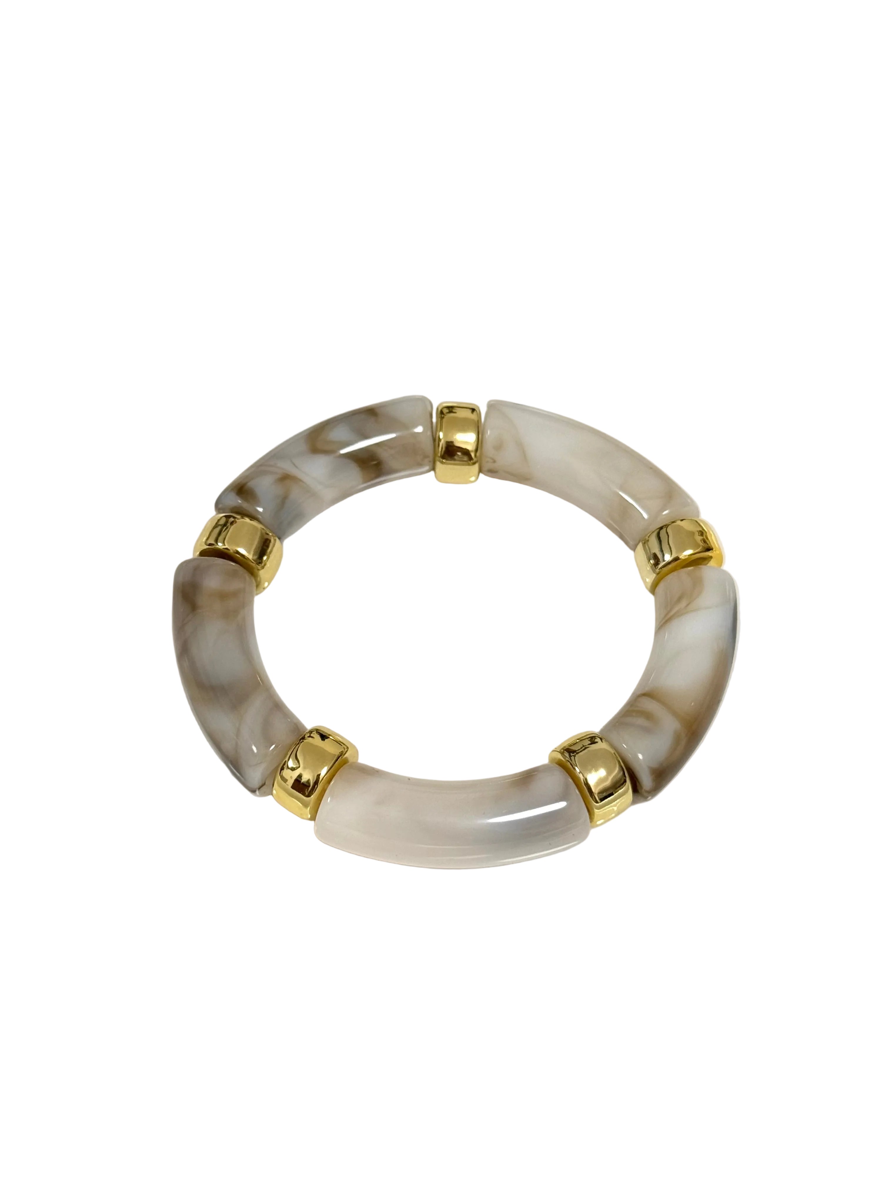 Marble Gold Bead Bracelet