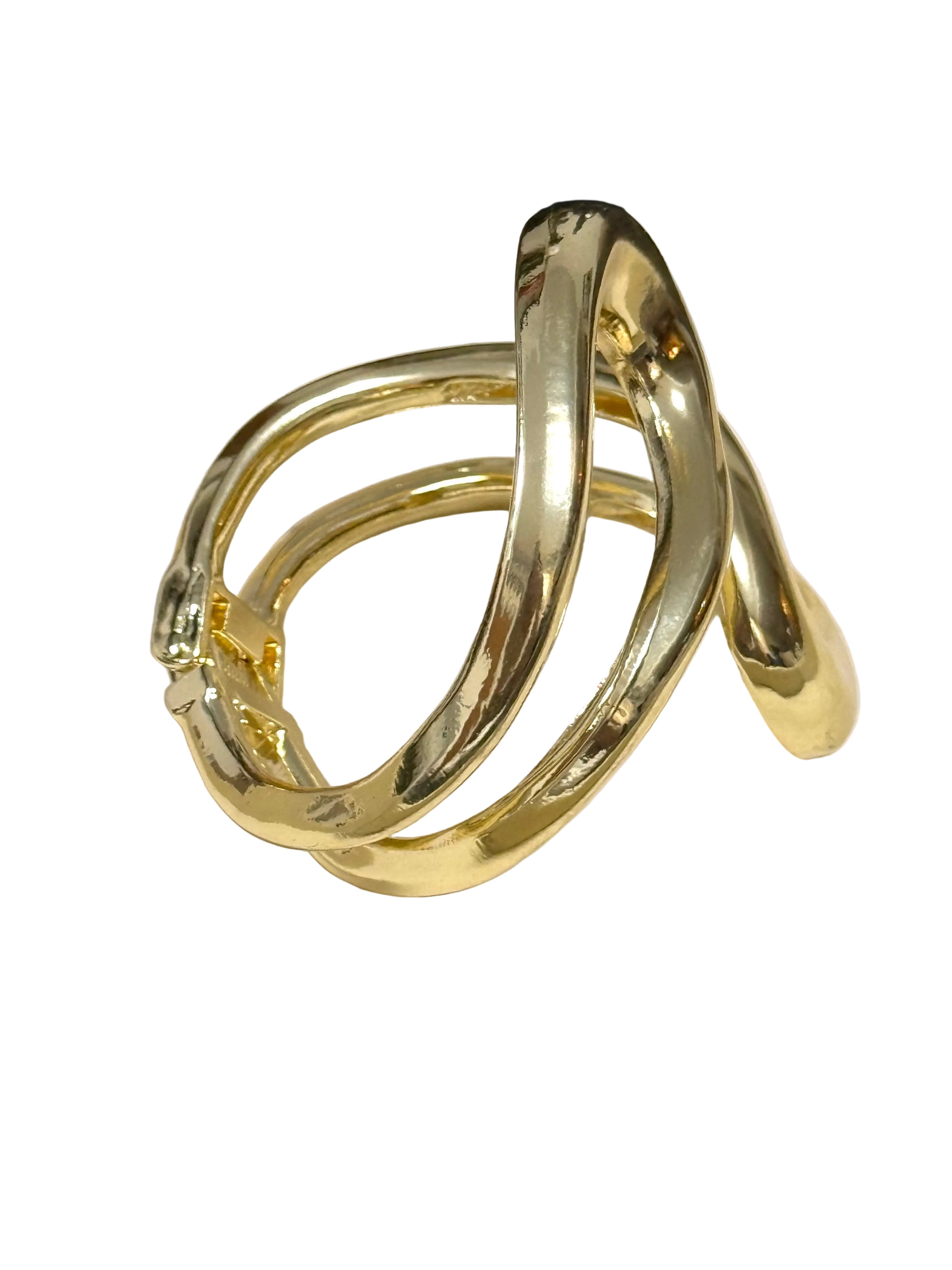 Gold Twist Bangle Bracelet