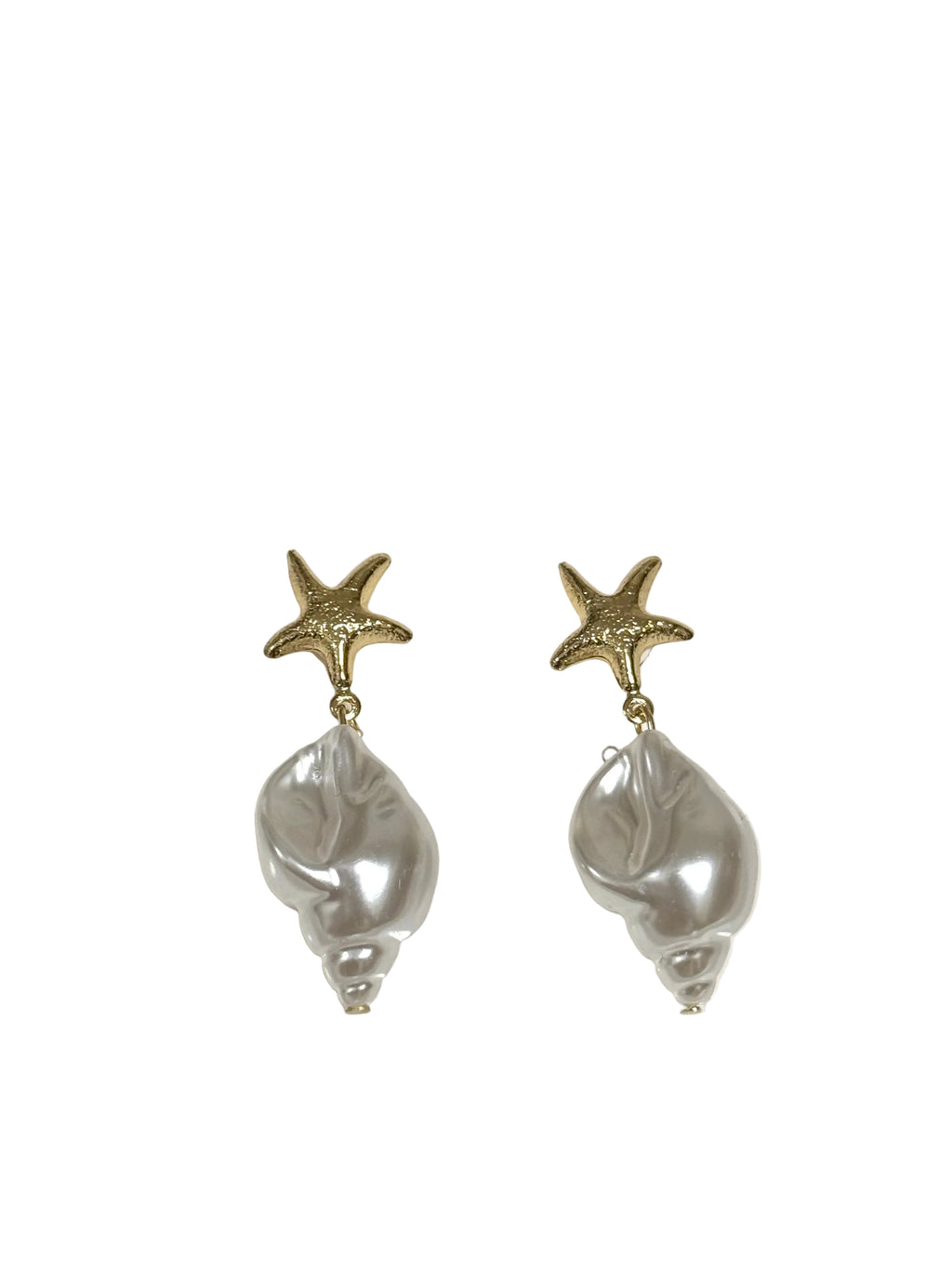 Starfish Pearl Shell Earrings