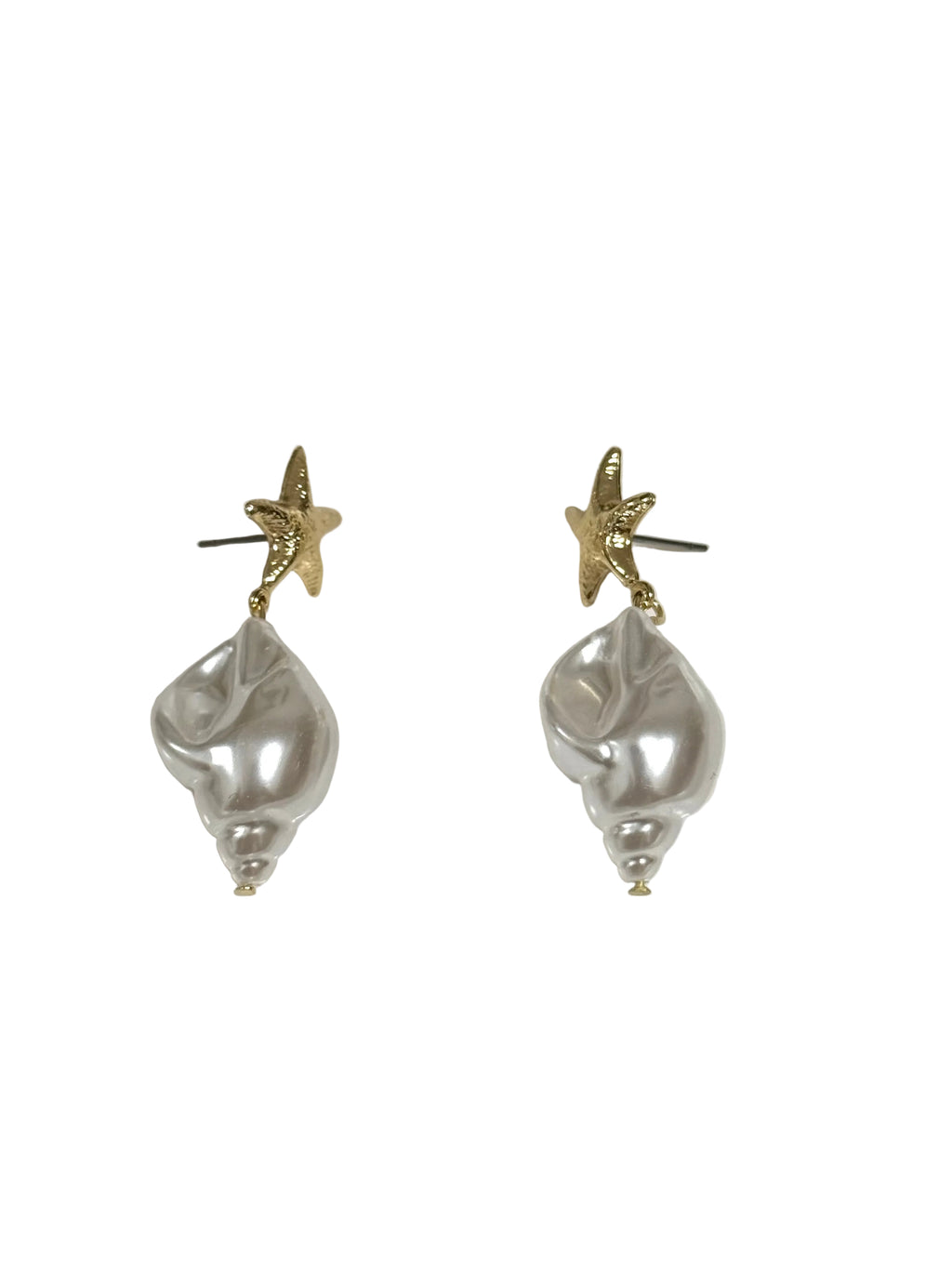 Starfish Pearl Shell Earrings