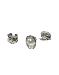 Silver Pearl Ring Set
