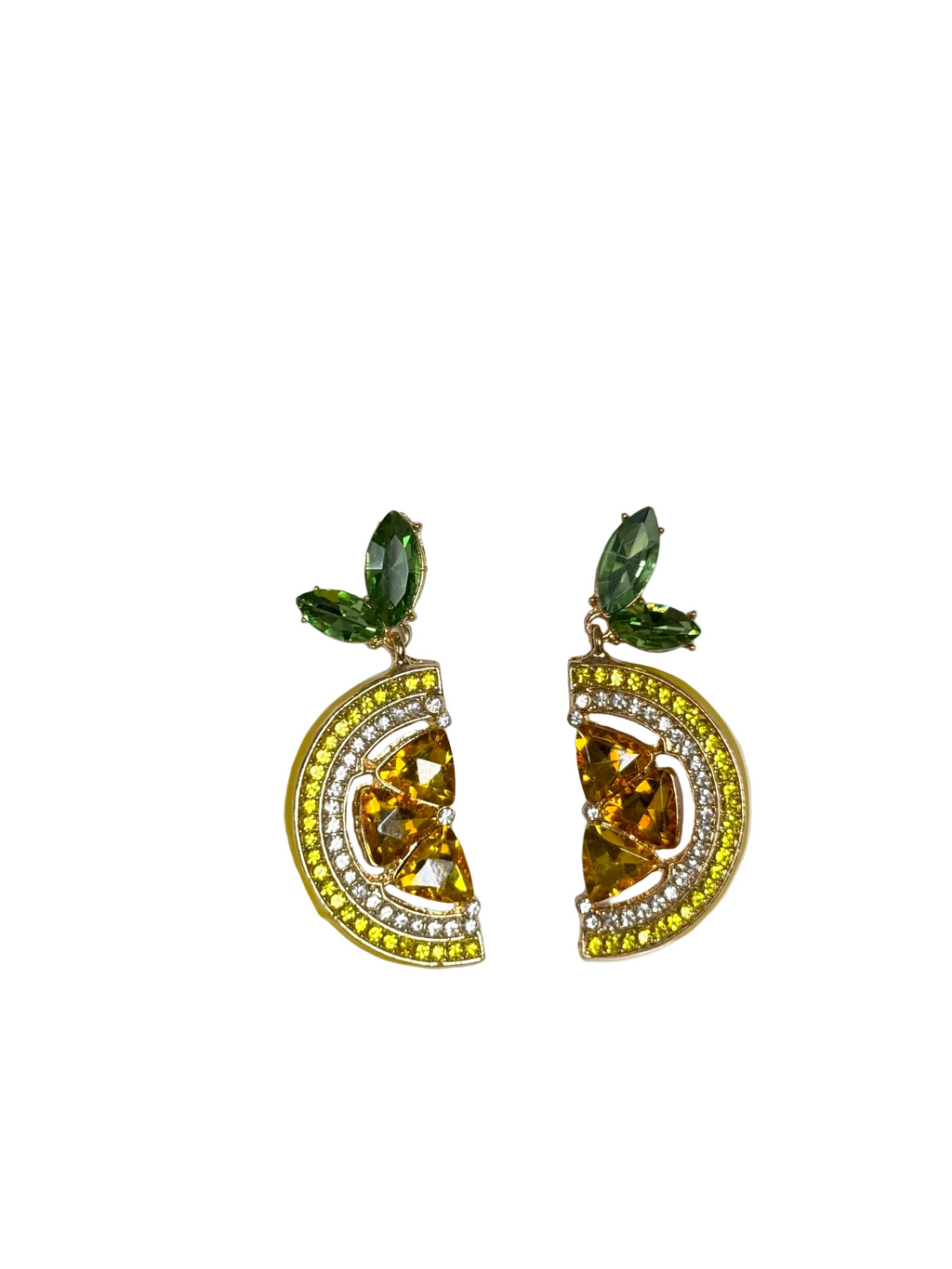 Lemon Crytal Earrings