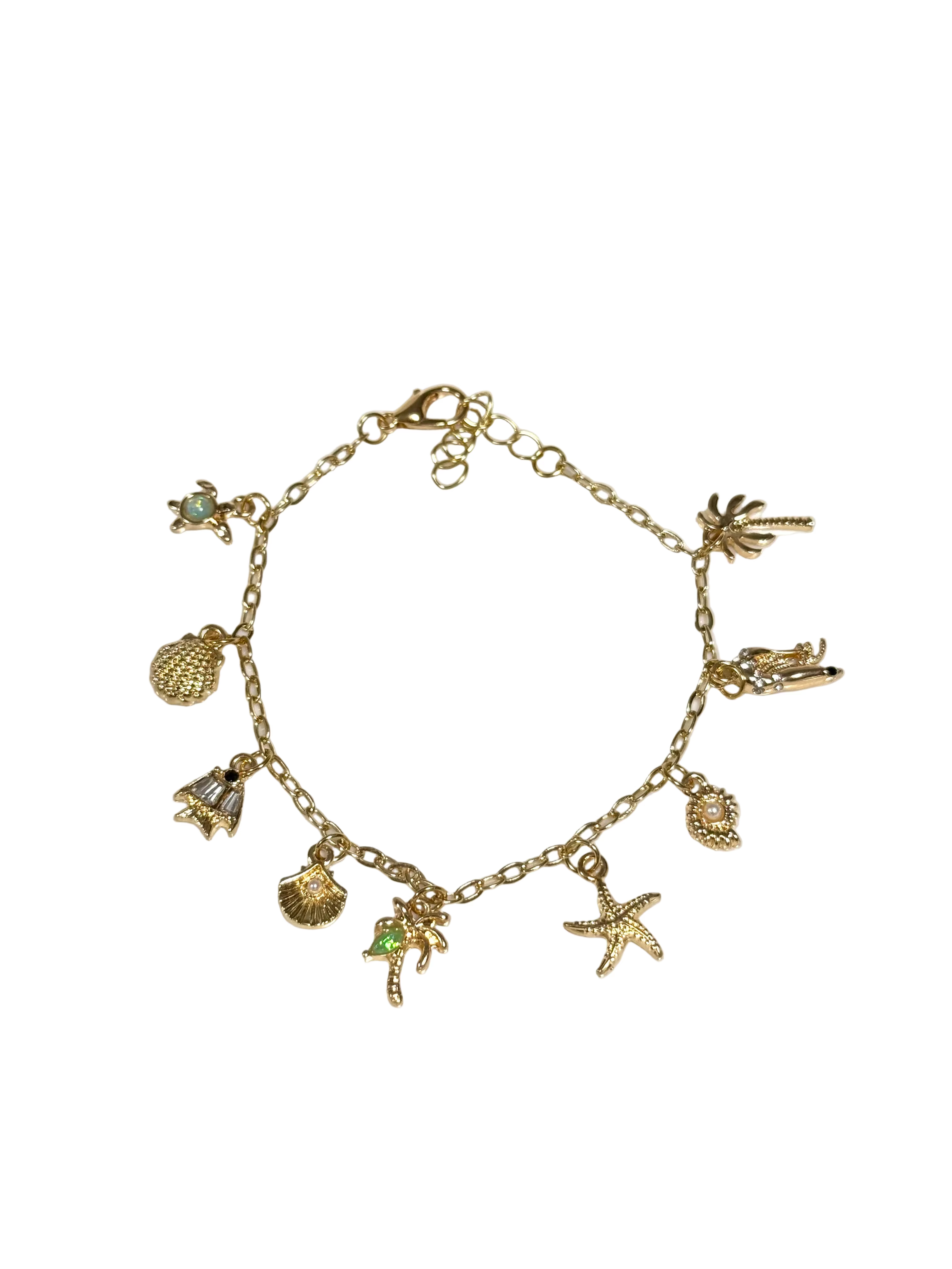 Palm & Star Charm Bracelet