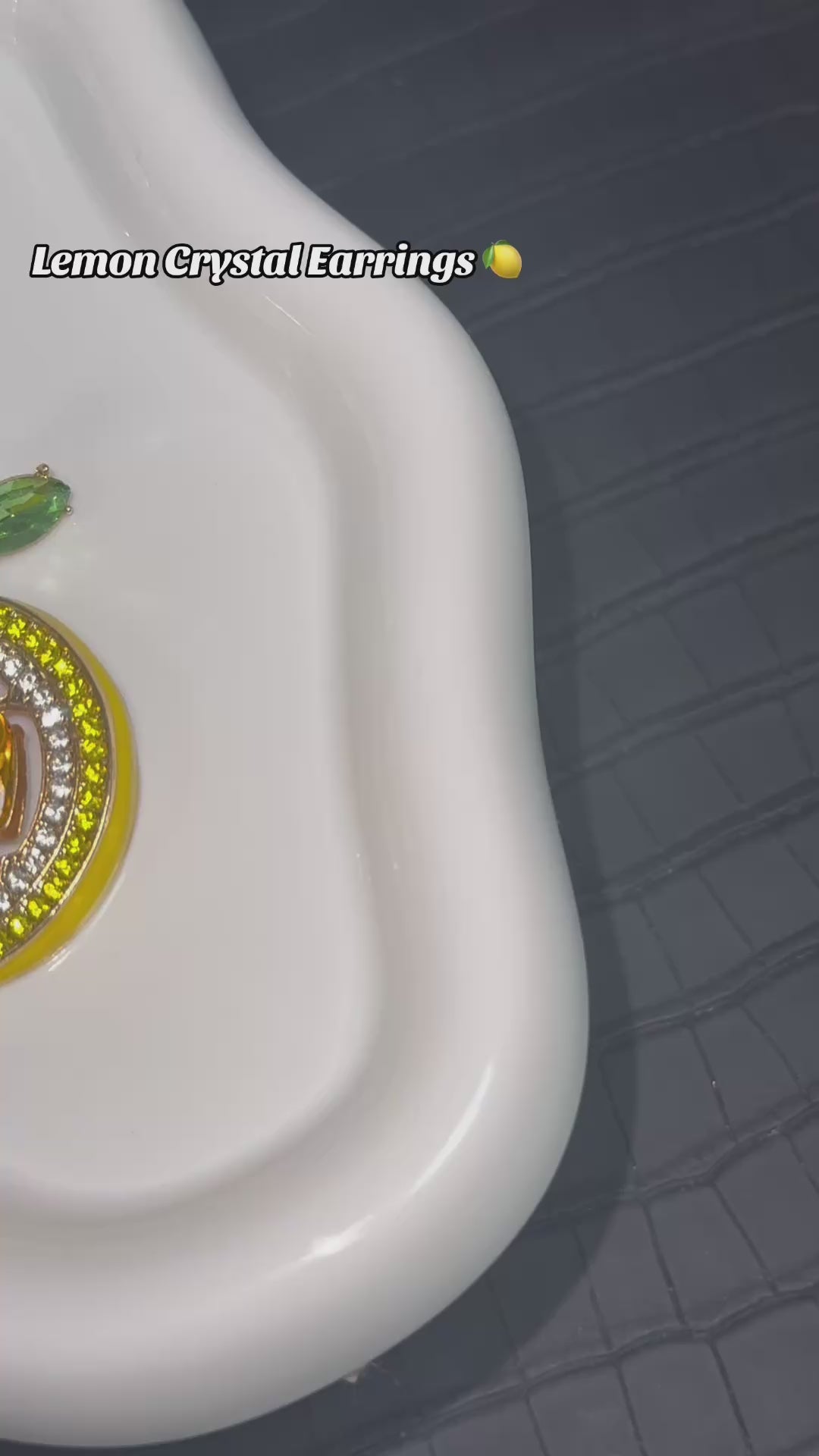 Lemon Crytal Earrings